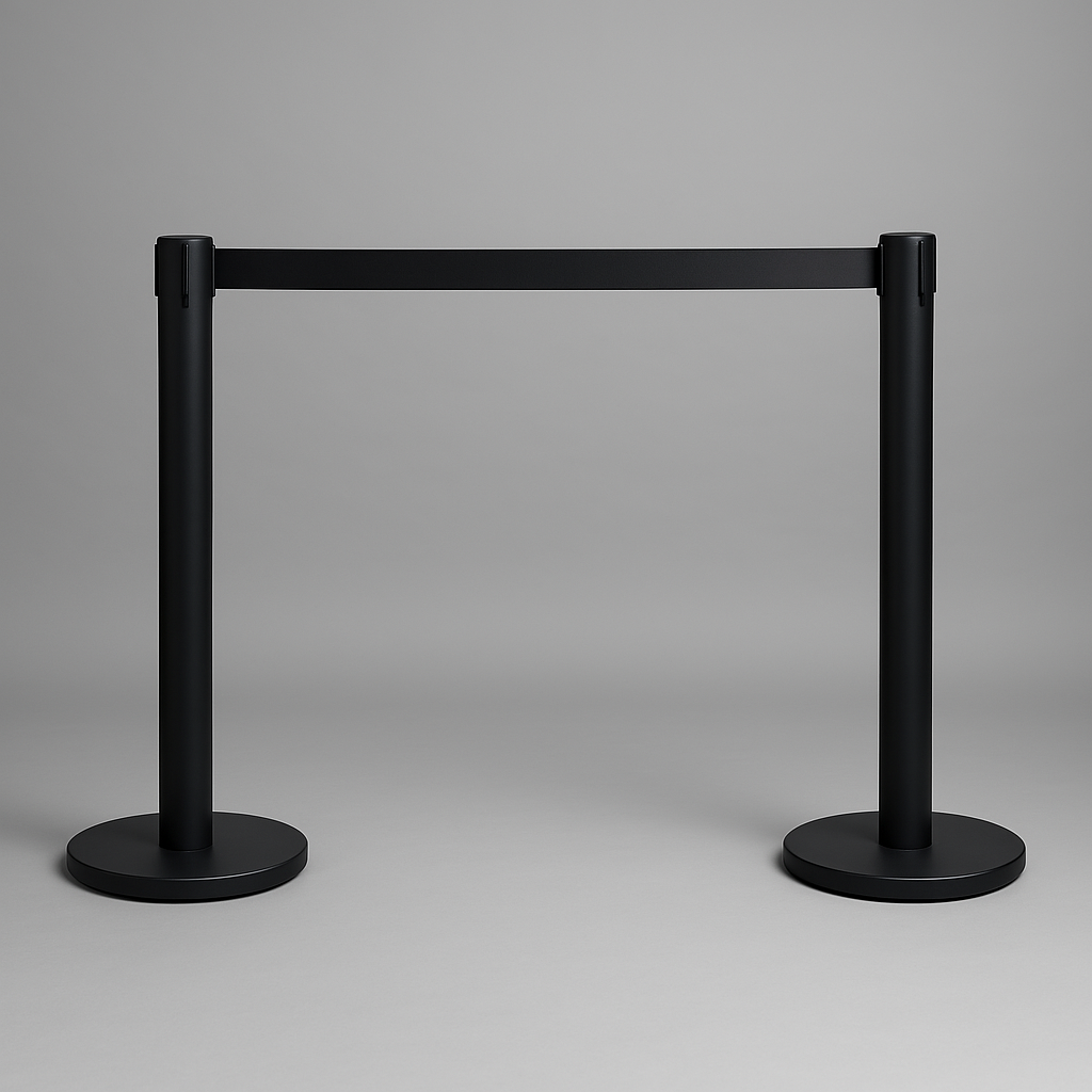 Poteaux de foule noir