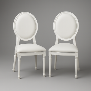 chaise baroque blanche